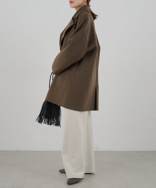 SHENERY（シーナリー）の「ビッグカラーリバーミディコート（その他アウター・レディース・ブラウン/オフホワイト/モカ/ブラック・FREE）」の6枚目の写真