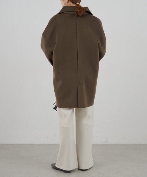 SHENERY（シーナリー）の「ビッグカラーリバーミディコート（その他アウター・レディース・ブラウン/オフホワイト/モカ/ブラック・FREE）」の8枚目の写真