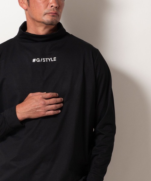BAYBLO(ベイブロ)の「(SA) 複合繊維 ハイネック ロゴ 長袖 Tシャツ(Tシャツ/カットソー・メンズ・ネイビー/ブラック/ホワイト/チャコールグレー・L/M/LL)」の3枚目の写真