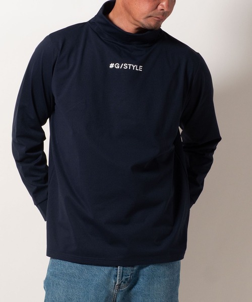 BAYBLO(ベイブロ)の「(SA) 複合繊維 ハイネック ロゴ 長袖 Tシャツ(Tシャツ/カットソー・メンズ・ネイビー/ブラック/ホワイト/チャコールグレー・L/M/LL)」の16枚目の写真