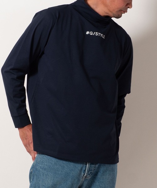 BAYBLO(ベイブロ)の「(SA) 複合繊維 ハイネック ロゴ 長袖 Tシャツ(Tシャツ/カットソー・メンズ・ネイビー/ブラック/ホワイト/チャコールグレー・L/M/LL)」の18枚目の写真