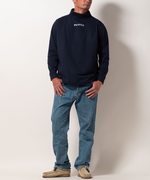 BAYBLO(ベイブロ)の「(SA) 複合繊維 ハイネック ロゴ 長袖 Tシャツ(Tシャツ/カットソー・メンズ・ネイビー/ブラック/ホワイト/チャコールグレー・L/M/LL)」の19枚目の写真