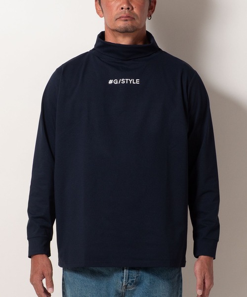 BAYBLO(ベイブロ)の「(SA) 複合繊維 ハイネック ロゴ 長袖 Tシャツ(Tシャツ/カットソー・メンズ・ネイビー/ブラック/ホワイト/チャコールグレー・L/M/LL)」の9枚目の写真
