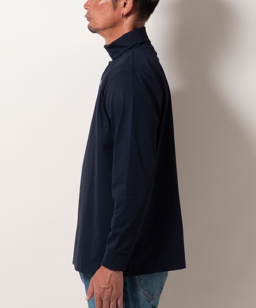 BAYBLO(ベイブロ)の「(SA) 複合繊維 ハイネック ロゴ 長袖 Tシャツ(Tシャツ/カットソー・メンズ・ネイビー/ブラック/ホワイト/チャコールグレー・L/M/LL)」の10枚目の写真
