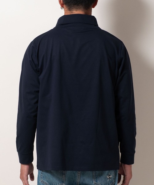 BAYBLO(ベイブロ)の「(SA) 複合繊維 ハイネック ロゴ 長袖 Tシャツ(Tシャツ/カットソー・メンズ・ネイビー/ブラック/ホワイト/チャコールグレー・L/M/LL)」の11枚目の写真