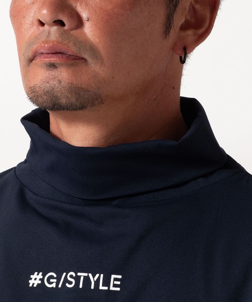BAYBLO(ベイブロ)の「(SA) 複合繊維 ハイネック ロゴ 長袖 Tシャツ(Tシャツ/カットソー・メンズ・ネイビー/ブラック/ホワイト/チャコールグレー・L/M/LL)」の12枚目の写真