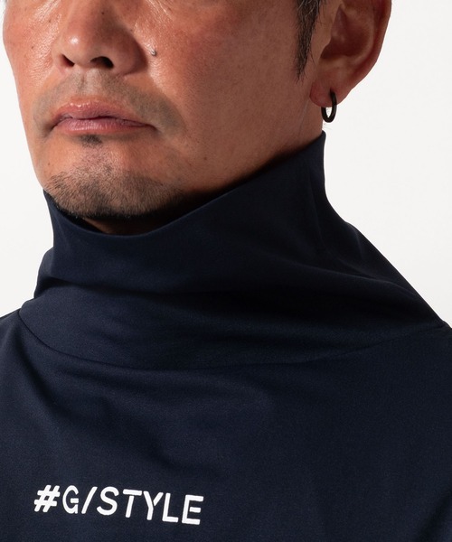 BAYBLO(ベイブロ)の「(SA) 複合繊維 ハイネック ロゴ 長袖 Tシャツ(Tシャツ/カットソー・メンズ・ネイビー/ブラック/ホワイト/チャコールグレー・L/M/LL)」の13枚目の写真