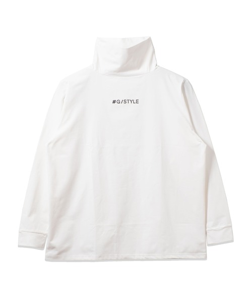 BAYBLO(ベイブロ)の「(SA) 複合繊維 ハイネック ロゴ 長袖 Tシャツ(Tシャツ/カットソー・メンズ・ネイビー/ブラック/ホワイト/チャコールグレー・L/M/LL)」の7枚目の写真