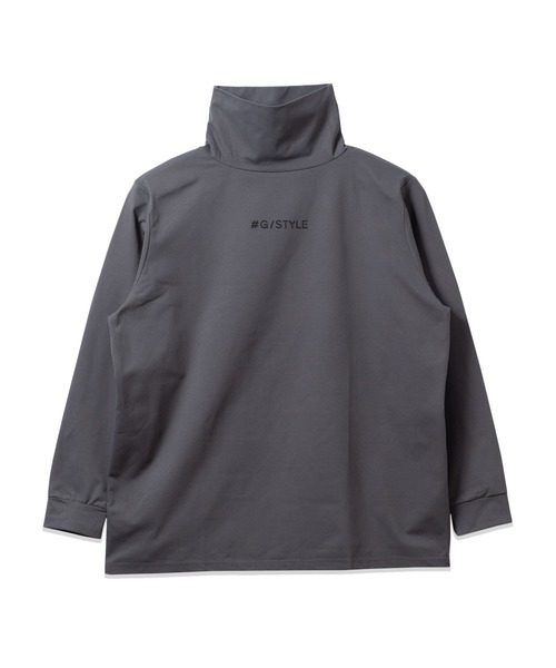 BAYBLO(ベイブロ)の「(SA) 複合繊維 ハイネック ロゴ 長袖 Tシャツ(Tシャツ/カットソー・メンズ・ネイビー/ブラック/ホワイト/チャコールグレー・L/M/LL)」の8枚目の写真