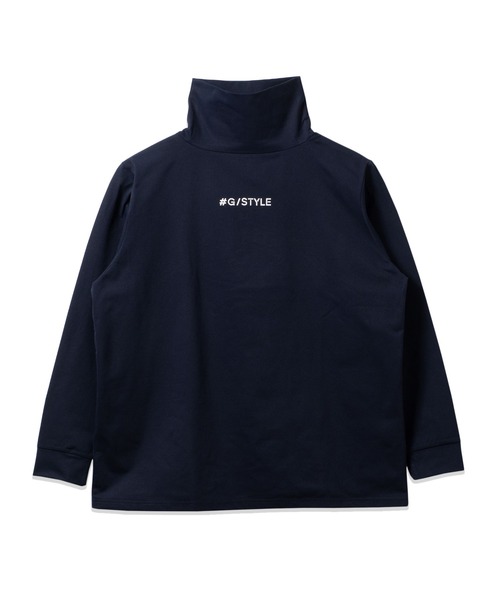 BAYBLO(ベイブロ)の「(SA) 複合繊維 ハイネック ロゴ 長袖 Tシャツ(Tシャツ/カットソー・メンズ・ネイビー/ブラック/ホワイト/チャコールグレー・L/M/LL)」の5枚目の写真