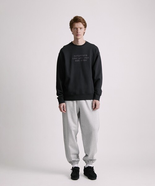 Saturdays NYC(サタデーズ ニューヨークシティ )の「Bowery Dobby Weave International Sweatshirt(スウェット・メンズ・ブラック/オリーブ・S/M/L/XL/XXL)」の7枚目の写真