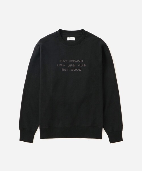 Saturdays NYC(サタデーズ ニューヨークシティ )の「Bowery Dobby Weave International Sweatshirt(スウェット・メンズ・ブラック/オリーブ・S/M/L/XL/XXL)」の13枚目の写真