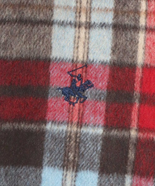 BEVERLY HILLS POLO CLUB(ビバリーヒルズポロクラブ)の「BEVERLY HILLS POLO CLUB/ビバリーヒルズポロクラブ オーバーサイズ ロゴ ワンポイント刺繍 シャギーチェックシャツ/フランネルシャツ/レディース メンズ(シャツ/ブラウス・レディース・グレー/レッド/ブラウン/パープル・M)」の12枚目の写真