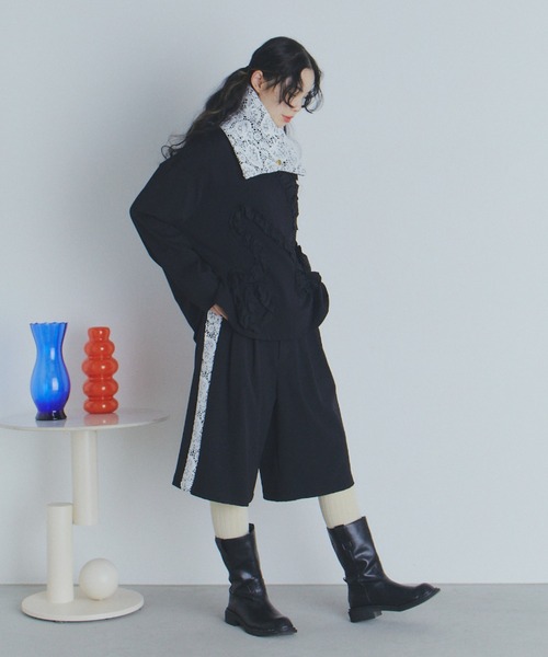 manana suerte(マニャーナスエルテ)の「SPECIAL EDITION レース切替ハーフパンツ(その他パンツ・レディース・ブラック×ホワイト・SMALL/MEDIUM/LARGE)」の19枚目の写真
