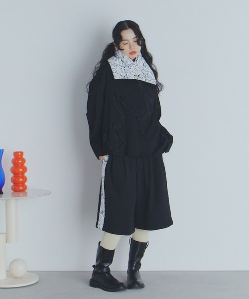 manana suerte(マニャーナスエルテ)の「SPECIAL EDITION レース切替ハーフパンツ(その他パンツ・レディース・ブラック×ホワイト・SMALL/MEDIUM/LARGE)」の21枚目の写真