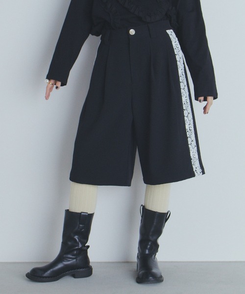 manana suerte(マニャーナスエルテ)の「SPECIAL EDITION レース切替ハーフパンツ(その他パンツ・レディース・ブラック×ホワイト・SMALL/MEDIUM/LARGE)」の15枚目の写真