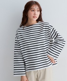Petitjo | 小さいサイズ バスクボーダーTシャツ 低身長さん・小柄女性(Tシャツ/カットソー)