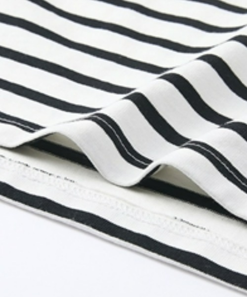 Petitjo（プッチージョ）の「小さいサイズ　バスクボーダーTシャツ　低身長さん・小柄女性（Tシャツ/カットソー・レディース・ホワイト×ブラック/ネイビー×ホワイト・M-L/XS-S）」の21枚目の写真