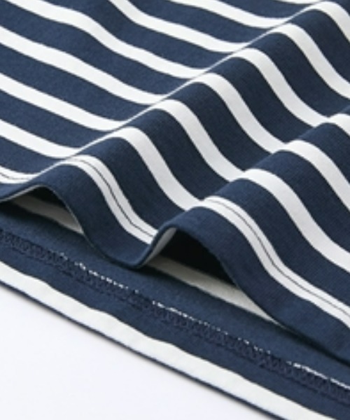 Petitjo（プッチージョ）の「小さいサイズ　バスクボーダーTシャツ　低身長さん・小柄女性（Tシャツ/カットソー・レディース・ホワイト×ブラック/ネイビー×ホワイト・M-L/XS-S）」の22枚目の写真