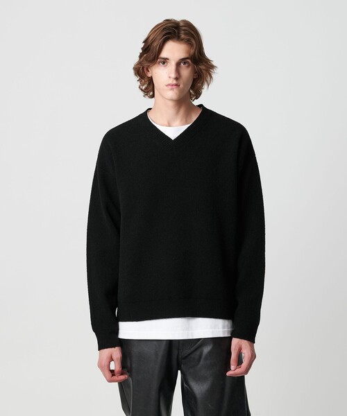 プレーティング クロップド Vネック ニット（ニット/セーター