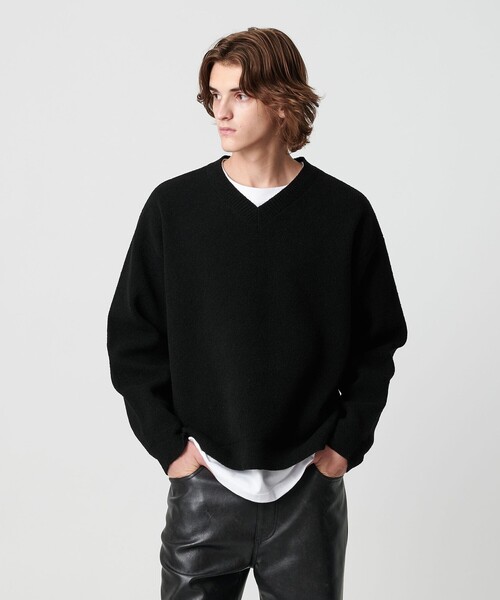 プレーティング クロップド Vネック ニット（ニット/セーター