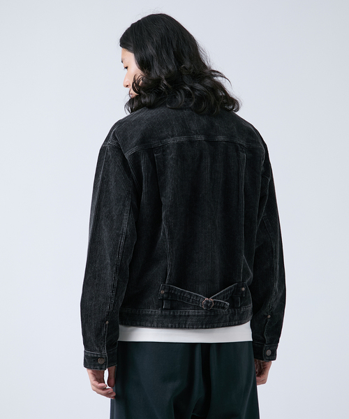 B.C STOCK（ベーセーストック）の「フェード加工 コーディロイ トラッカーブルゾン（ブルゾン・メンズ・チャコールグレー/ブラック・LARGE/MEDIUM）」の4枚目の写真