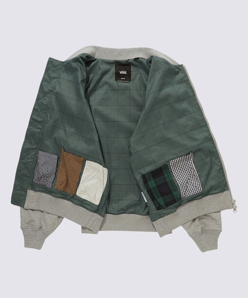 VANS(バンズ)の「HARAJUKU PUNK スウェット MA-1 ジャケット / Sweat MA-1 Jacket Grey Heather VN000KETGRH1(MA-1・メンズ・ブラック・LARGE)」の2枚目の写真