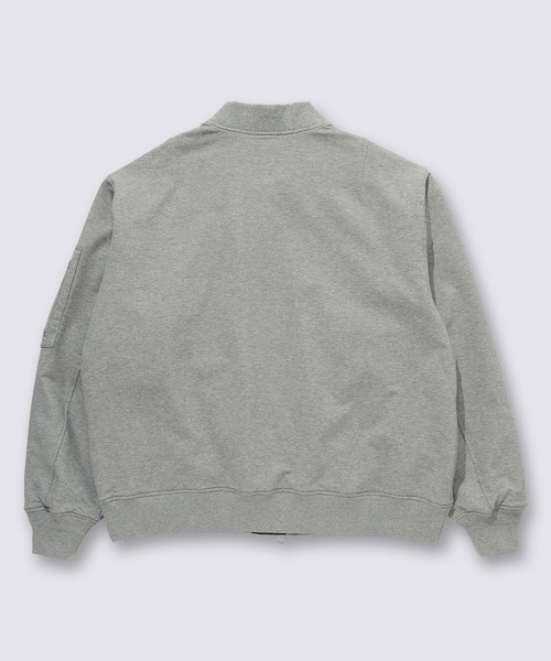 VANS(バンズ)の「HARAJUKU PUNK スウェット MA-1 ジャケット / Sweat MA-1 Jacket Grey Heather VN000KETGRH1(MA-1・メンズ・ブラック・LARGE)」の3枚目の写真