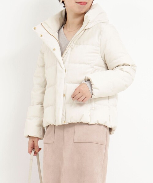 新品同様✨モラビト ダウンジャケット エコファー アイボリー 38