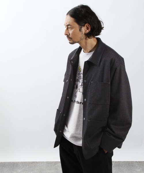BAYFLOW(ベイフロー)の「ツイードライクハンティングブルゾン(ブルゾン・メンズ・チャコールグレー/ブラウン・MEDIUM/LARGE)」の1枚目の写真