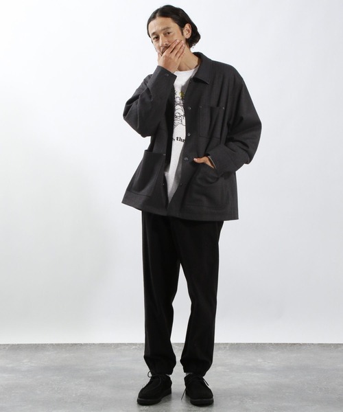 BAYFLOW(ベイフロー)の「ツイードライクハンティングブルゾン(ブルゾン・メンズ・チャコールグレー/ブラウン・MEDIUM/LARGE)」の3枚目の写真