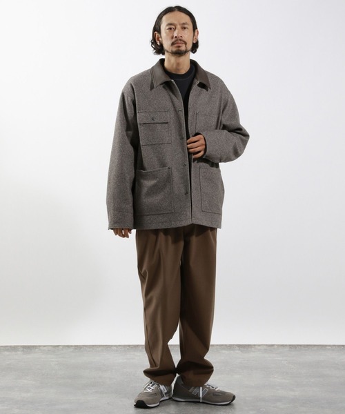 BAYFLOW(ベイフロー)の「ツイードライクハンティングブルゾン(ブルゾン・メンズ・チャコールグレー/ブラウン・MEDIUM/LARGE)」の9枚目の写真