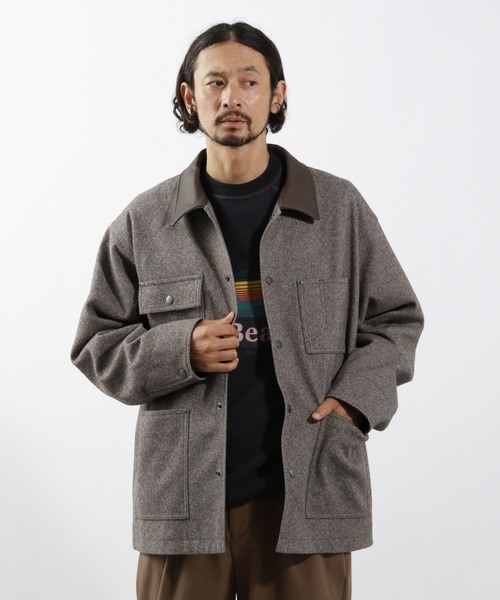 BAYFLOW(ベイフロー)の「ツイードライクハンティングブルゾン(ブルゾン・メンズ・チャコールグレー/ブラウン・MEDIUM/LARGE)」の10枚目の写真