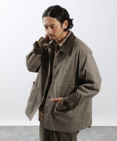 BAYFLOW(ベイフロー)の「ツイードライクハンティングブルゾン(ブルゾン・メンズ・チャコールグレー/ブラウン・MEDIUM/LARGE)」の12枚目の写真