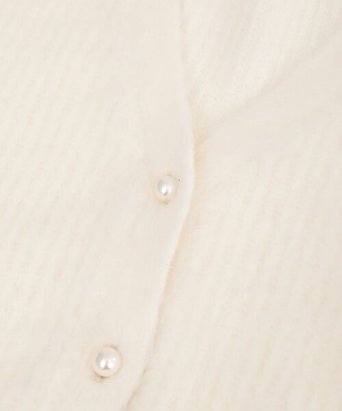 Maison de FLEUR（メゾンドフルール）の「フェザーヤーンカーディガン（カーディガン/ボレロ・レディース・アイボリー/ライトピンク・FREE）」の12枚目の写真