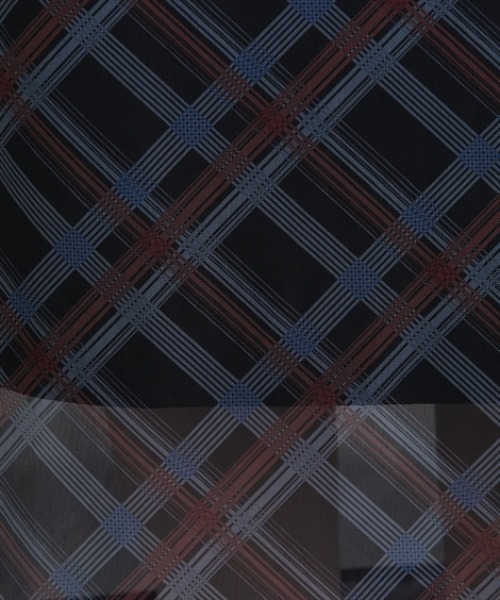 nissen（ニッセン）の「シアーチェック柄ナロースカート（スカート・レディース・カーキ/ブルー/ブラウン・M/L/LL）」の16枚目の写真