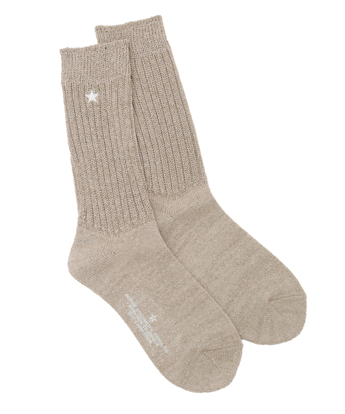 CONVERSE TOKYO(コンバーストウキョウ)の「STAR★ GLITTER RIB SOX(ソックス/靴下・レディース・ベージュ/ブラック/グレー・FREE)」の3枚目の写真