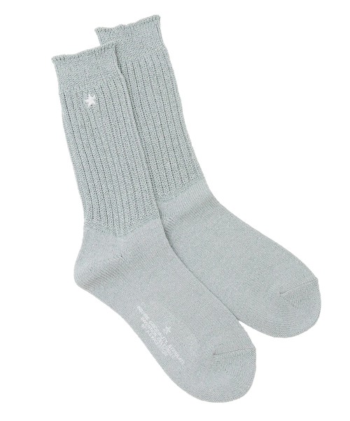 CONVERSE TOKYO(コンバーストウキョウ)の「STAR★ GLITTER RIB SOX(ソックス/靴下・レディース・ベージュ/ブラック/グレー・FREE)」の1枚目の写真