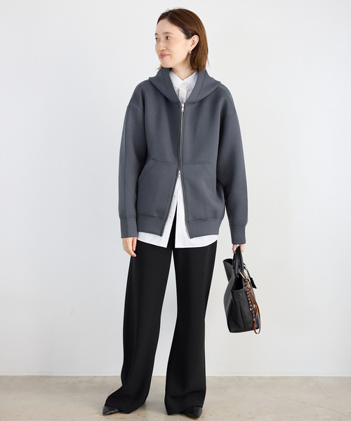 SLOBE IENA（スローブイエナ）の「《4サイズ展開/WEB限定/追加》DOUBLECLOTHパンツ（その他パンツ・レディース・ブラック/アイボリー/ブラウン・34/38/36/40）」の4枚目の写真