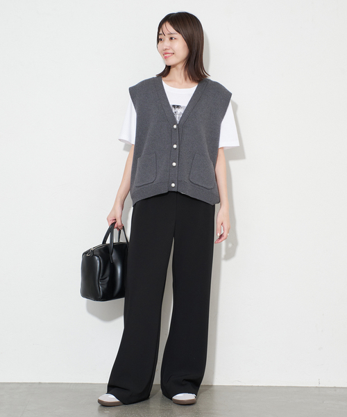 SLOBE IENA（スローブイエナ）の「《4サイズ展開/WEB限定/追加》DOUBLECLOTHパンツ（その他パンツ・レディース・ブラック/アイボリー/ブラウン・34/38/36/40）」の11枚目の写真