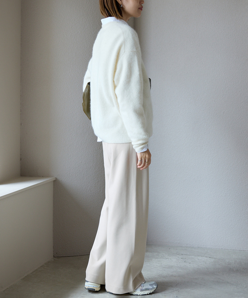 SLOBE IENA（スローブイエナ）の「《4サイズ展開/WEB限定/追加》DOUBLECLOTHパンツ（その他パンツ・レディース・ブラック/アイボリー/ブラウン・34/38/36/40）」の21枚目の写真