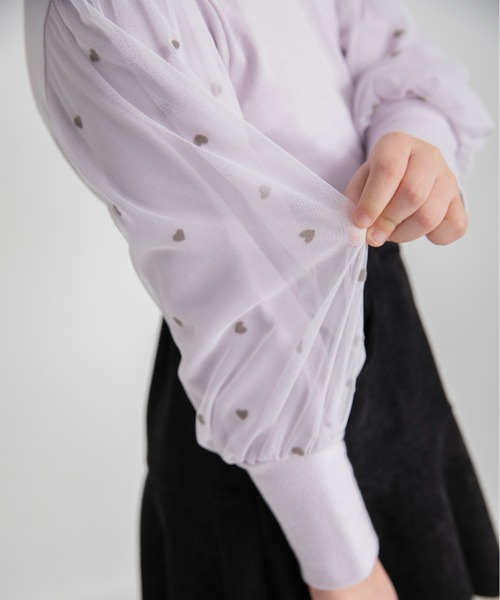 BRANSHES（ブランシェス）の「袖チュール長袖Tシャツ（Tシャツ/カットソー・キッズ・ラベンダー/ブラック・90/100/130/80/120/140/110/150）」の15枚目の写真