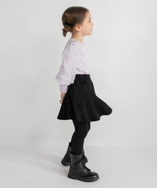 BRANSHES（ブランシェス）の「袖チュール長袖Tシャツ（Tシャツ/カットソー・キッズ・ラベンダー/ブラック・90/100/130/80/120/140/110/150）」の12枚目の写真