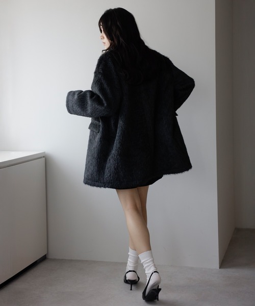aere shaggy jacket coat シャギージャケットコート セール】shaggy jacket coat / シャギージャコット（その他アウター
