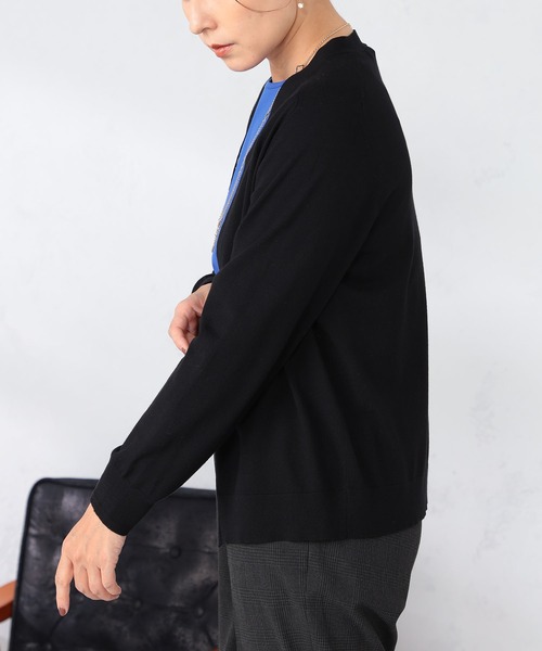 GALLORIA（ギャローリア）の「マシンウォッシャブル　ミドルトッパーカーディガン（カーディガン/ボレロ・レディース・グレー/ブルーグレー/ブラック・L/LL/S/M）」の13枚目の写真