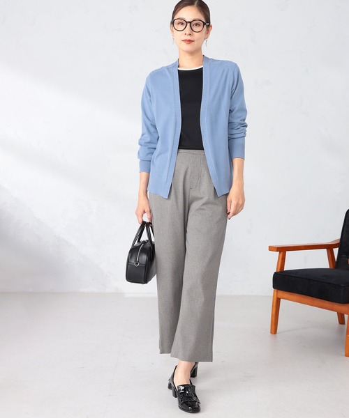 GALLORIA（ギャローリア）の「マシンウォッシャブル　ミドルトッパーカーディガン（カーディガン/ボレロ・レディース・グレー/ブルーグレー/ブラック・L/LL/S/M）」の10枚目の写真