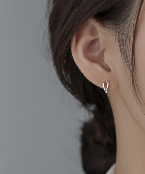 Pandora Moments チャーム シルバー フープ ピアス（ピアス（両耳用
