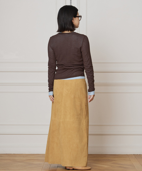 IENA LA BOUCLE(イエナラブークル)の「《追加》IENA LA BOUCLE 水撚りガスフライスクルーロングTシャツ(Tシャツ/カットソー・レディース・ホワイト/サックスブルー/ブラック/ブラウン・FREE)」の19枚目の写真