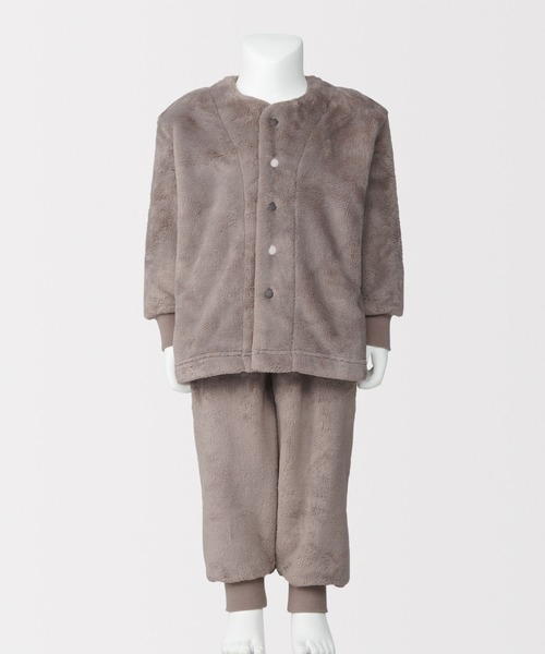 無印良品（ムジルシリョウヒン）の「ベビー　着る毛布　腹巻付きお着替えパジャマ（ルームウェア/パジャマ・キッズ・ピンク/ブルー系/ブラウン系・100-110/80-90）」の4枚目の写真