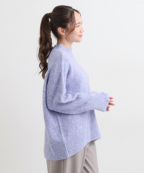 DRESKIP(ドレスキップ)の「【洗濯機可/S-LL】インせず着られる ふわふわハイネックニット(ニット/セーター・レディース・アイボリー/イエロー系その他/チャコールグレー/ブルー/グリーン/ベージュ・01/02/03/04)」の11枚目の写真